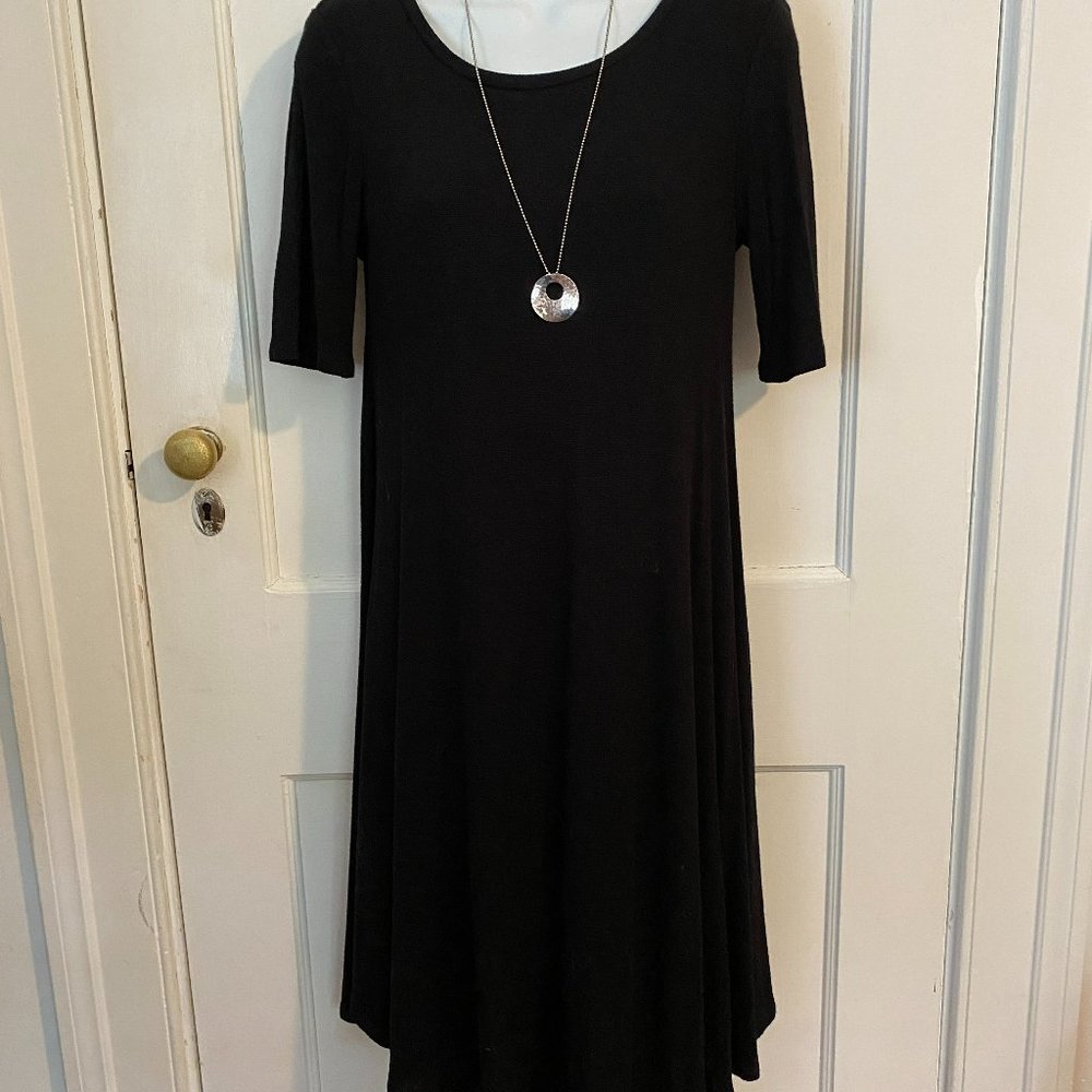 Philosophy Black Dress,  Midi, Elbow Sleeve,  Size S